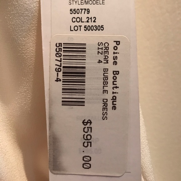 COPY - Badgley Mischka Cream colour dress. - Picture 4 of 5